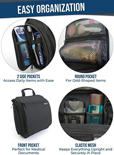 Toiletry Bag Hanging Travel Organizer Bag Kit Large Travel Pouch