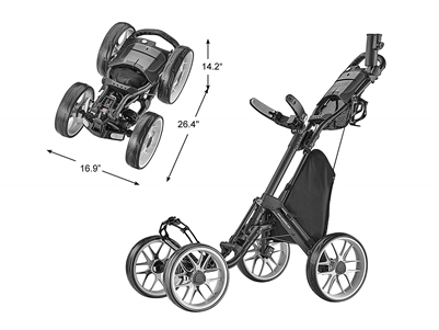 CaddyCruiser ONE-V8 Golf Push Cart