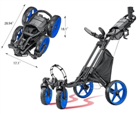 CaddyCruiser ONE Tour Swivel-Wheel Golf Push Cart