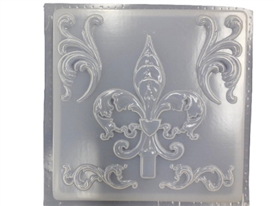 Fleur De Lis concrete stepping stone mold 1160