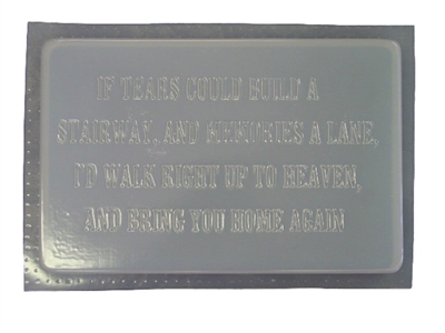 If Tears Memorial Concrete Mold 1191