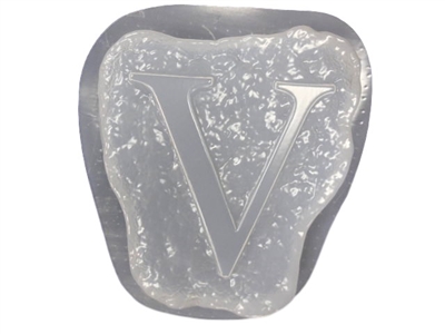Letter V Concrete Stepping Stone Mold 1202