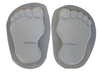 Footprints bare feet concrete mold 1280