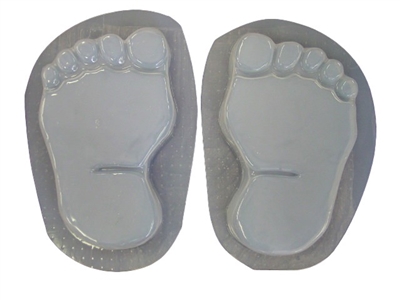 Footprints bare feet concrete mold 1280