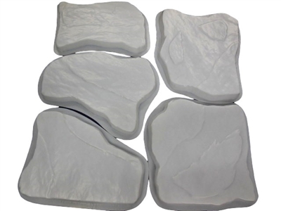 Flagstone concrete stepping stone mold set 2041