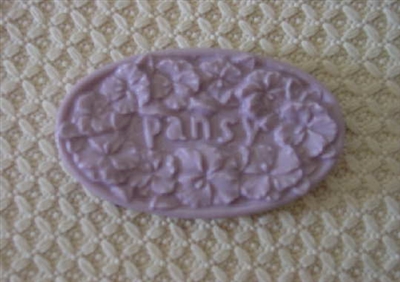 Pansy Oval Bar Soap Mold 4531