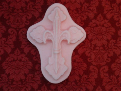 Fleur De Lis Cross Soap Mold 4730