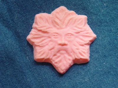 Green man soap mold 4751