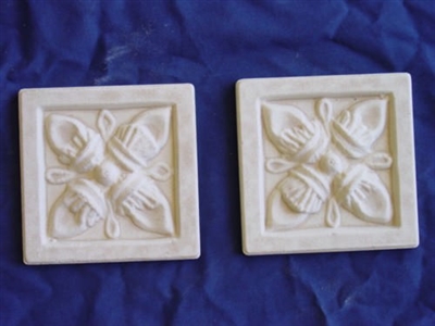 Floral Tile Plaster Concrete Mold 6006