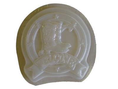 Cowboy welcome concrete mold 7079