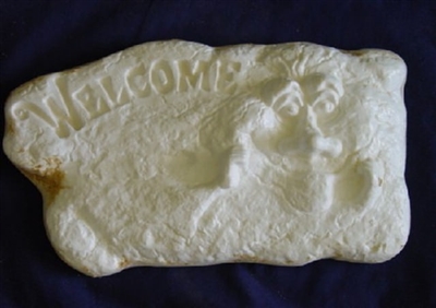 Rock Welcome Plaster Concrete Mold 7085