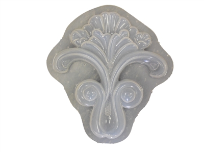 Floral Applique Plaster Cement Mold 7121