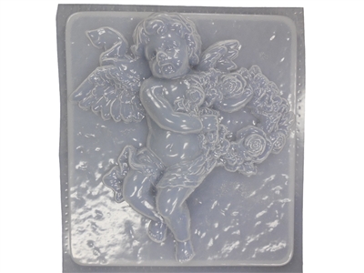 Cherub roses plaster concrete Mold 7125