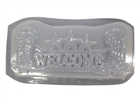 Cowboy welcome plaster concrete mold 7213