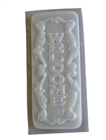 Scrolled Welcome Concrete mold 7219