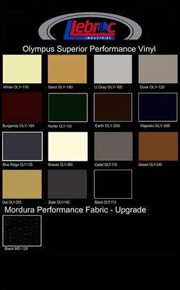 Olympus Color Card (Series 1 Chairs & Series 2 Chairs)