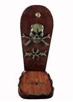 IB05 SKULL HANGING OIL BURNER 9" TALL