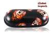 PP05 HARD HAND GLASS PIPE POUCH SKULL FACE WITH FIRE