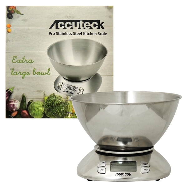A-KC12 Accuteck Kitchen Scale | Stainless Steel