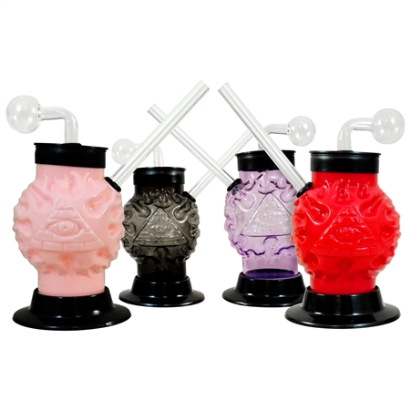 AC-109 6" Acrylic Sphere Water Pipe Oil Burner | Eye of Providence | Assorted Colors