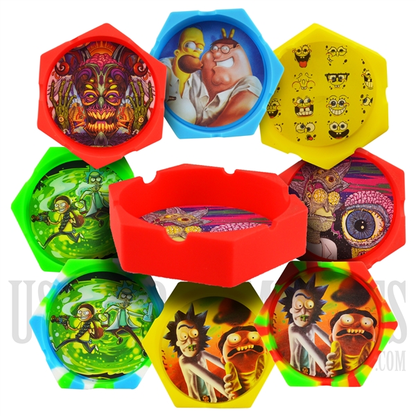 ASH-18 Silicone Ashtray + Famous Characters + Many Designs