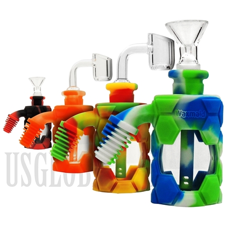 ASH-29 5" Ash Catcher Kit by Waxmaid | Silicone & Glass | Assorted Colors