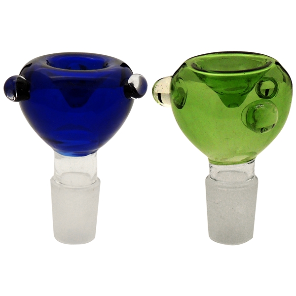 BL-0005 Glass Bowl Color | 14mm & 19mm Male | Colors Assorted