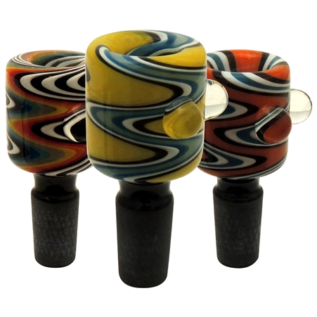 BL-177 Color Swirl Design Glass Bowl | 14mm