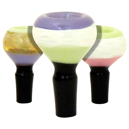 BL-201 2.5" Glass Bowl | 14mm | Assorted Slime Colors