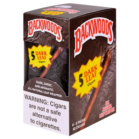 BW-101-DL Backwoods | 8 Packs | 5 Cigars | Dark Leaf