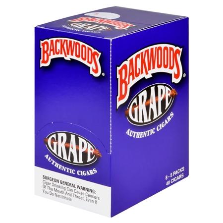 BW-101-G Backwoods | 8 Packs | 5 Cigars | Grape