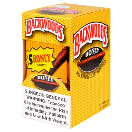 BW-101-H Backwoods | 8 Packs | 5 Cigars | Honey