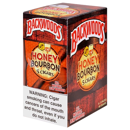 BW-101-HB Backwoods | 8 Packs | 5 Cigars | Honey Bourbon