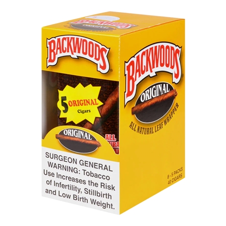 BW-101-O Backwoods | 8 Packs | 5 Cigars | Original