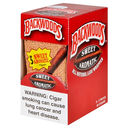 BW-101-SW Backwoods | 8 Packs | 5 Cigars | Sweet Aromatic