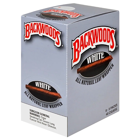 BW-101-W Backwoods | 8 Packs | 5 Cigars | White