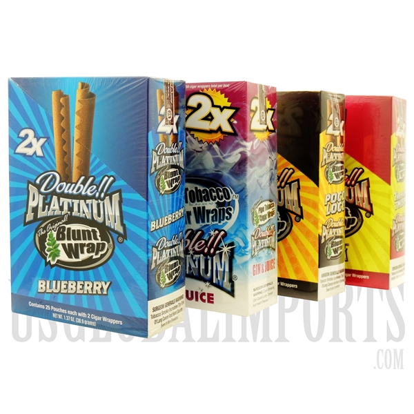 BW-PL-1 Platinum Blunt Wraps 2x | Many Flavor Choices