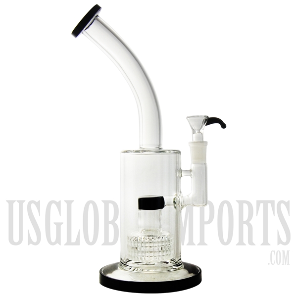 C-4077 11.50" Glass Water Pipe + Dome Percr + Stemless