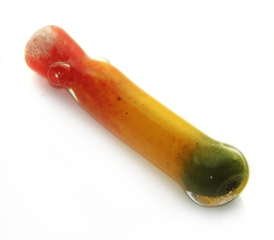 CHP-27 Glass Chillum | Rasta Color | 3.5