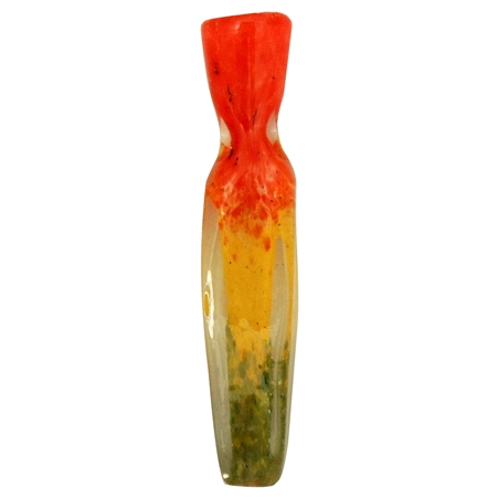 CHP-K5 3.25" Glass Chillum | Rasta Color