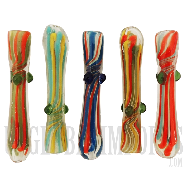 CHP-RS514 4" Glass Hand Pipe | Colorful Swirl Design | Colors Come Assorted