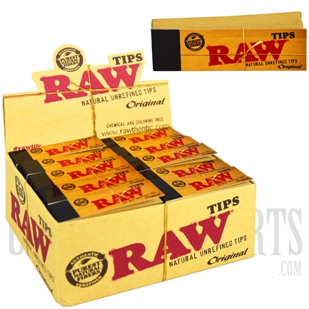 CP-074 Raw Original Natural Unrefined Tips | 50 Per Box | 50 Tips Each