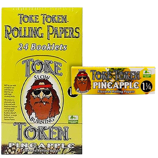 CP-089Token Token Rolling Paper | 1 1/4 | 24 Booklets | Pineapple