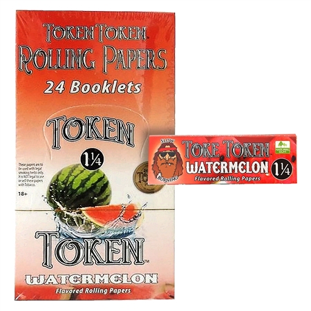 CP-091 Token Token Rolling Paper | 1 1/4 | 24 Booklets | Watermelon