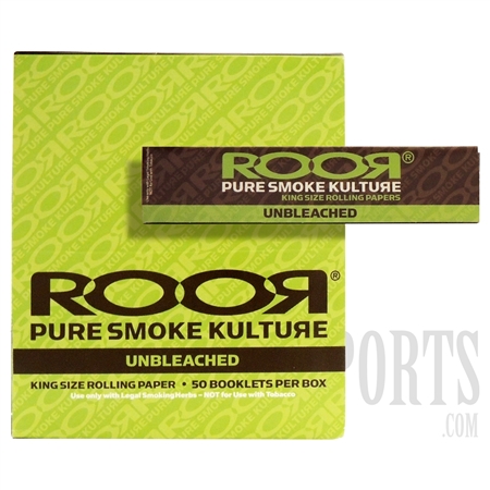 CP-101 King Size Unbleached Rolling Paper by ROOR. 50 Booklet Box