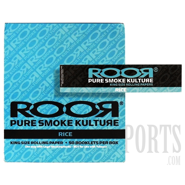 CP-108 King Size Rice Rolling Paper by ROOR. 50 Booklet Box