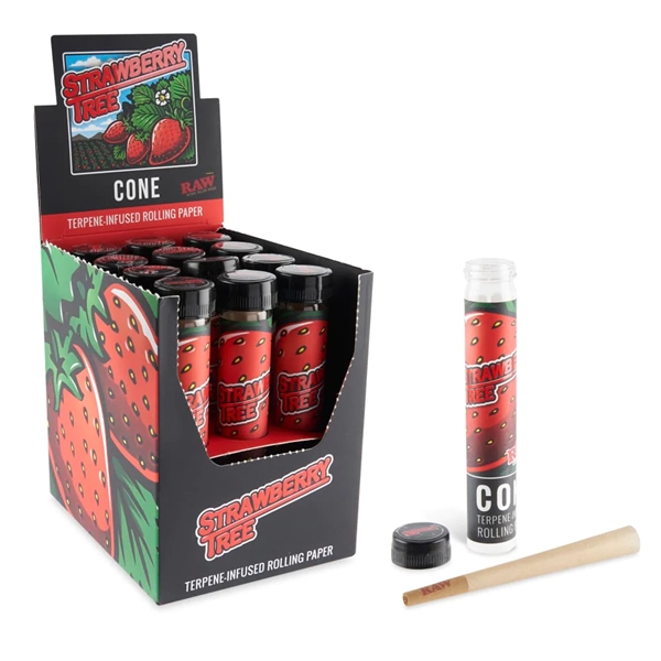 CP-125-ST Raw x Orchard Beach Farms | Cones | 12ct | Strawberry Tree