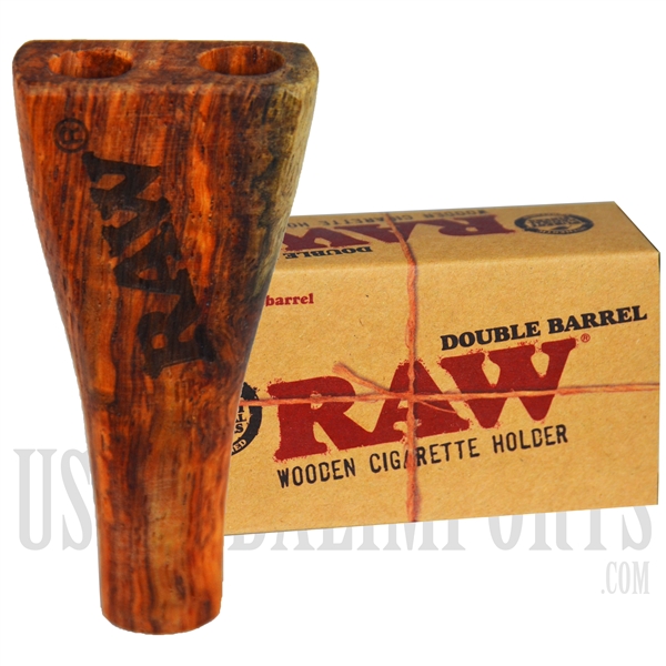 CP-128 RAW Double Barrel Wooden Cigarette Holder