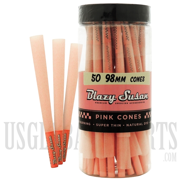 CP-131 Blazy Susan Pink Cones | 50 Cones | 98mm | Super Thin