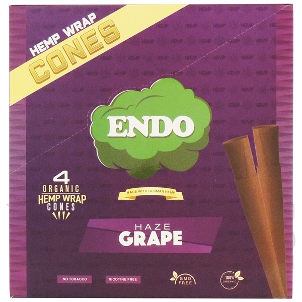 CP-139 Endo Hemp Wraps Cones | 4 Cones | 15 Pouches | Many Flavors Available